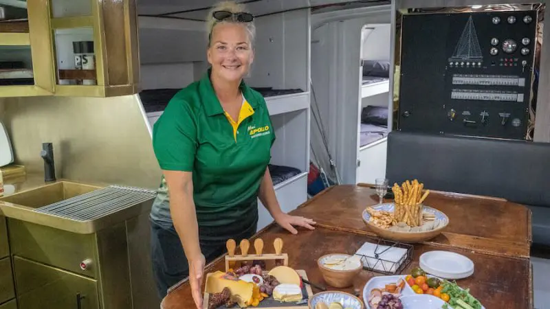 Food at Apollo yacht Whitsunday sailing