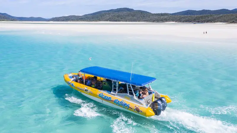 rafting boat at whitsundays
