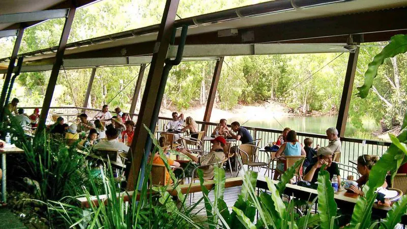 People enjoying breakfast at lilies restaurant with a great view