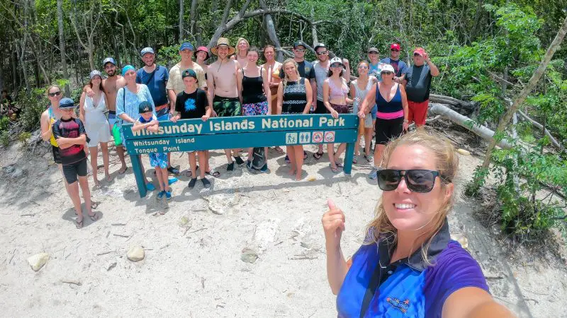Group picture in front of whitehaven national park sign
