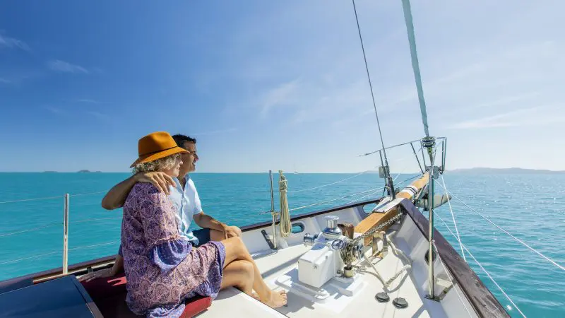 Couple looking out to view at whitehaven