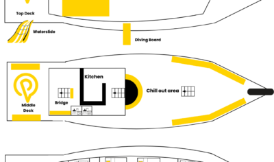 vessel layout of the New Horizon Whitsundays Boat