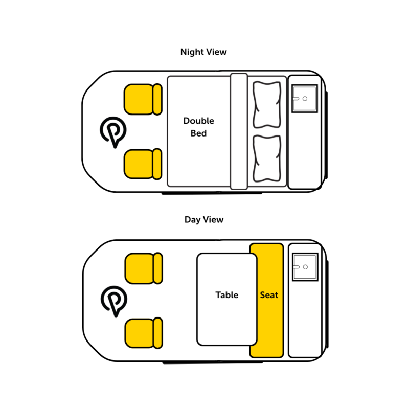 Toyota Estima Campervan layout
