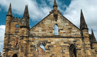 A historical building at Port Arthur Historic Site in Tasmania.