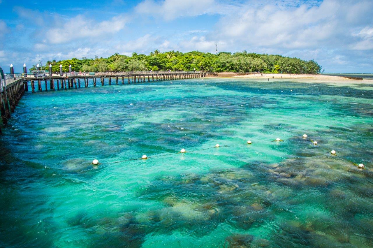 Experience crystal-clear turquoise waters, scenic long pier, and vibrant Green Island on the Full Day Green Island 11am Departure tour.
