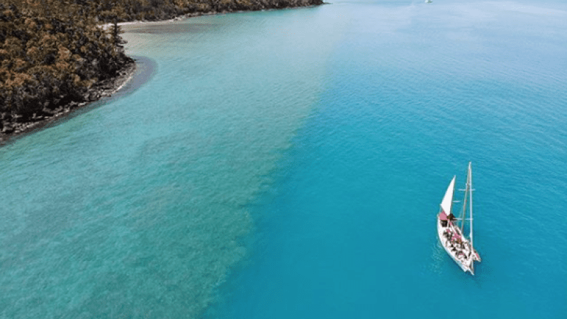 Sailing boat at whitsundays