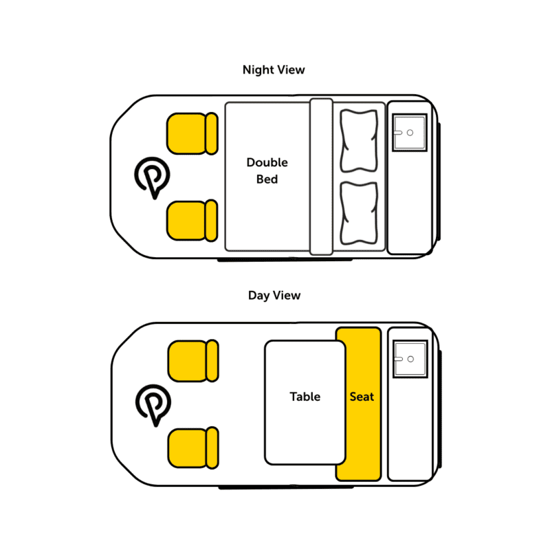 Toyota Estima Campervan layout